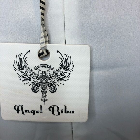 NWT Angel Biba white eyelet spaghetti strap dress - Picture 8 of 16